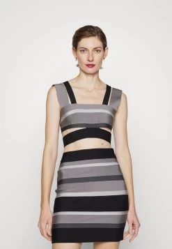 HERVE LEGER LAW ROACH BANDAGE CUTOUT CROP - Top - Ash -Frauen Geschäft 002c78b36cac4175a1c1a8d3e893f2a3