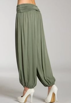 HAREMS - Stoffhose - Oliv Grün -Frauen Geschäft 01bd95f238404c5ebdc0f28210ed2235