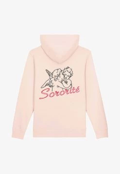SORORITE BACK EMBROIDERY UNISEX - Kapuzenpullover - Light Pink