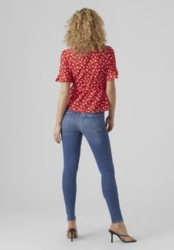 New Look FLORAL FRILL TIE FRONT - Bluse - White Pattern -Frauen Geschäft 0690def0890d42acace570c21f154535