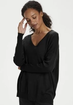 Kaffe KAMACHELLE - Strickpullover - Black Deep