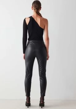 Ipekyol LEATHER LOOK - Stoffhose - Black -Frauen Geschäft 0b15c0fbc5424948883d9b2dc11f6826