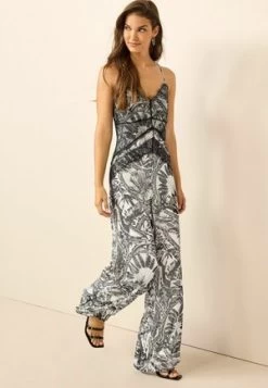 Next BELTED WIDE LEG STANDARD - Jumpsuit - Navy Aztec -Frauen Geschäft 0e1901ece6cf4b19914311f121241063