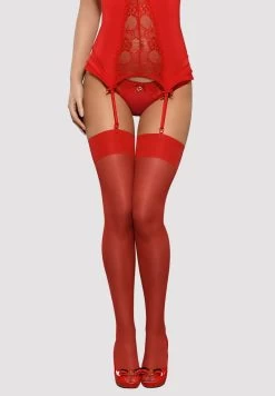 Bestseller 3 Obsessive S800 - Overkneestrümpfe - Red
