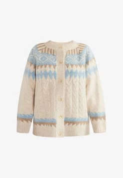 Usha MIT KNÖPFEN LYNNEA - Strickjacke - Beige Rot Blau -Frauen Geschäft 0fe58af0d9aa43aa952e8b76625246f9