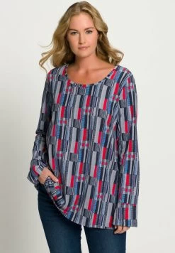 Ulla Popken Langarmshirt - Bleu Marine