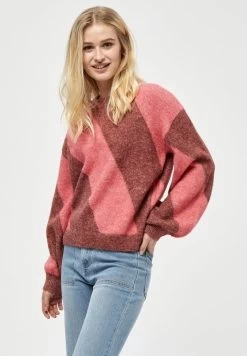 DESIRES KAMELIA - Strickpullover - Apple Butter Brown Striped