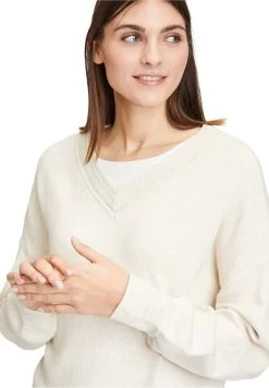 MIT V-AUSSCHNITT - Strickpullover - Nature Melange -Frauen Geschäft 13f52f378ea843fa9957221b65a99667
