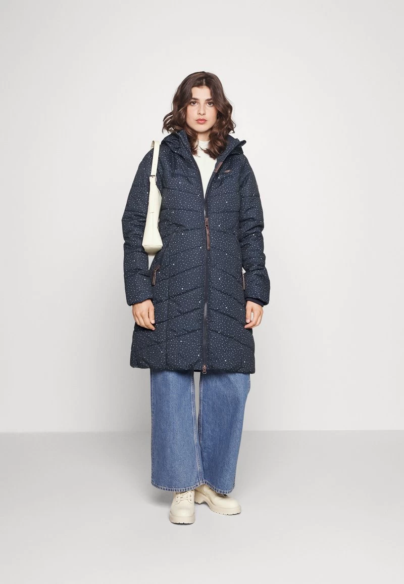 Ragwear DIZZIE COAT DOTS - Klassischer Mantel - Navy 4 Ragwear DIZZIE COAT DOTS - Klassischer Mantel - Navy – Bild 2