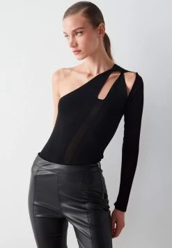 Ipekyol LEATHER LOOK - Stoffhose - Black -Frauen Geschäft 155f0bad3ef34a8caa5c60b76e459fa1