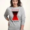 Henry Tiger BLACK WIDOW MOVIE HAFTONE SYMBOL - Sweatshirt - Heather Grey -Frauen Geschäft 15dffde95a734821b465e64f859d9375