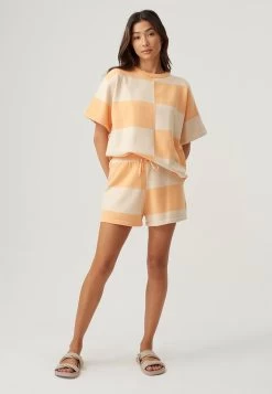 CHECKER - Shorts - Tangerine