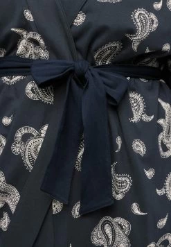 Ulla Popken MOTIF CACHEMIRE À COL EN V, EN - Bademantel - Marine -Frauen Geschäft 1f25ce244e574e2283e6763c8d013504