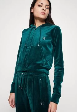 Juicy Couture MADISON HOODIE WITH BRANDING - Sweatjacke - Rain Forest -Frauen Geschäft 209c7f300e96430a8d4c06a57a970a34