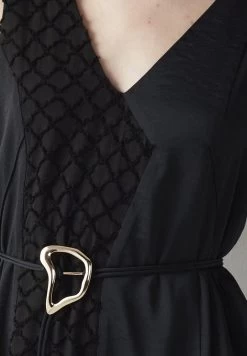 Ipekyol RELAXED FIT FABRIC MIX WITH METAL ACCESSORIES - Freizeitkleid - Black -Frauen Geschäft 23b02a8875fb49c5b9a438b4488c0706