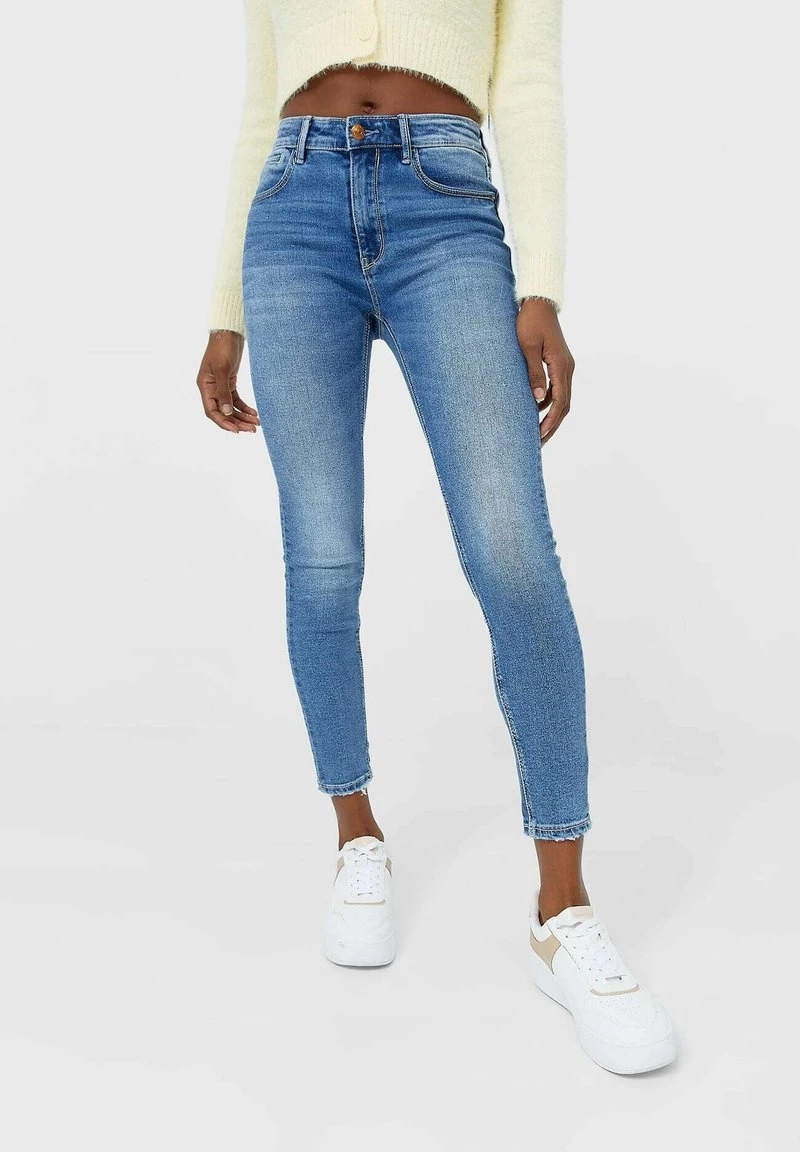 Stradivarius Jeans Skinny Fit - Mottled Light Blue 3 Stradivarius Jeans Skinny Fit - Mottled Light Blue