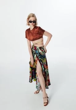 Twist CUT PATTERNED ENVELOPE - Wickelrock - Brown -Frauen Geschäft 2770f1c3d7164b24a3cc0b542dd818b5