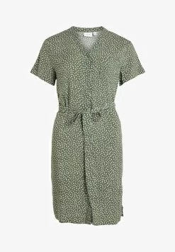 Vila KURZÄRMELIGES - Freizeitkleid - Four Leaf Clover Green -Frauen Geschäft 2849e59c77544dc8b62b11849b24b2c2