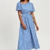Calli HEDRA - Maxikleid - Cobalt Gingham