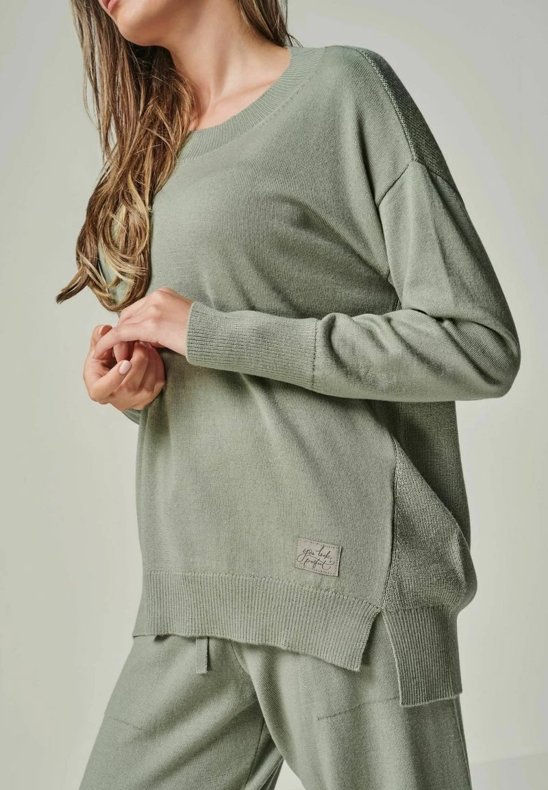 BELLA MIT RUNDHALS - Strickpullover - Darkgreen 6 BELLA MIT RUNDHALS - Strickpullover - Darkgreen – Bild 4