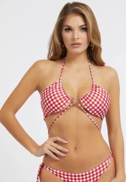 Guess MIT GINGHAM-KARO - Bikini-Top - Rot Merf -Frauen Geschäft 2bc894397bb9411a9c91aed14bb5202d 1
