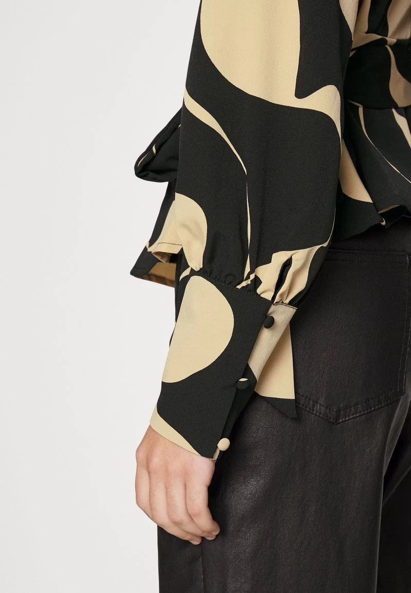 Vero Moda Petite VMLYDIA WRAP - Bluse - Black/lina 7 Vero Moda Petite VMLYDIA WRAP - Bluse - Black/lina – Bild 5