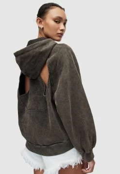 AllSaints CYGNI - Kapuzenpullover - Black -Frauen Geschäft 32cda50cddb5405a80120c79d82a371a