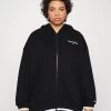 Tommy Jeans Curve LINEAR ZIP THRU HOODIE PLUS SIZE - Sweatjacke - Black