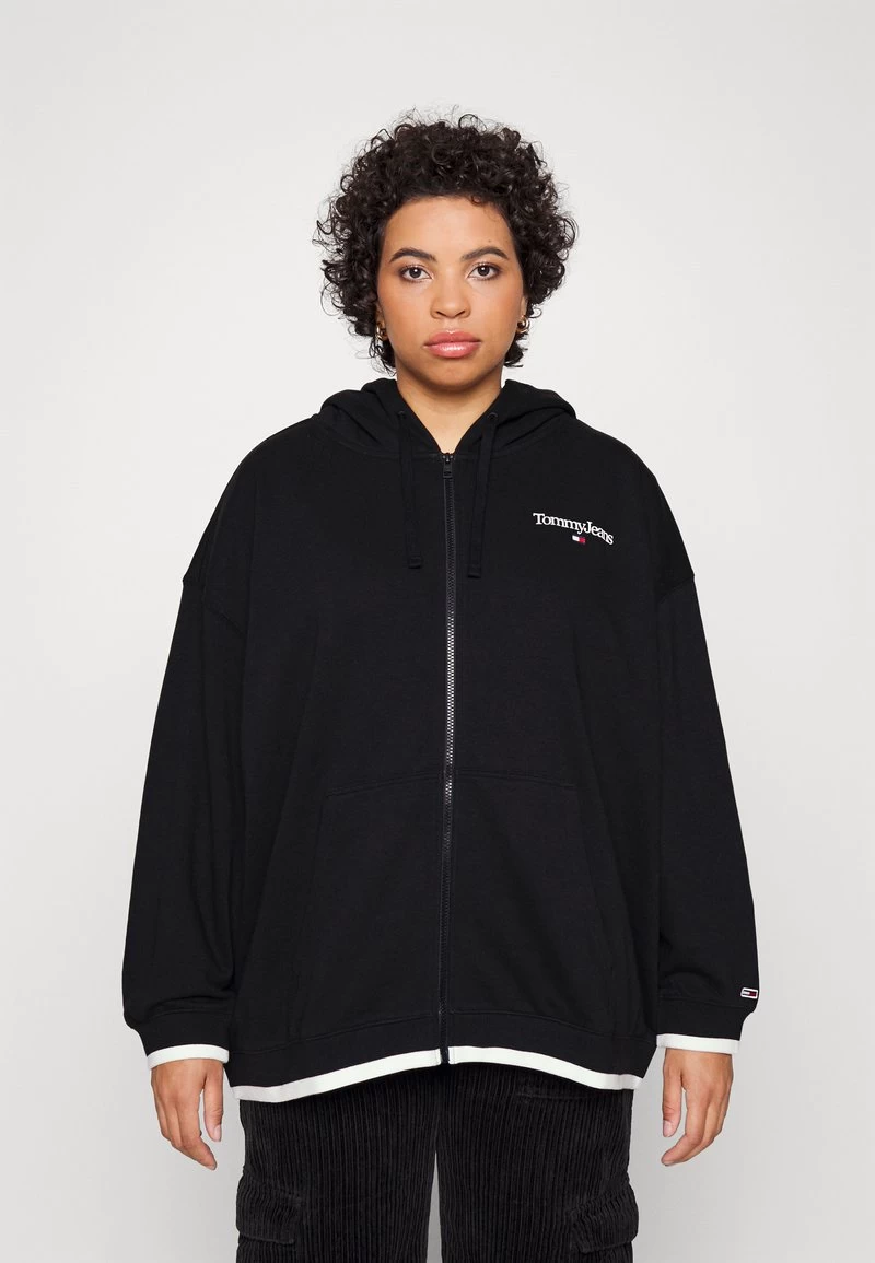 Tommy Jeans Curve LINEAR ZIP THRU HOODIE PLUS SIZE - Sweatjacke - Black 3 Tommy Jeans Curve LINEAR ZIP THRU HOODIE PLUS SIZE - Sweatjacke - Black
