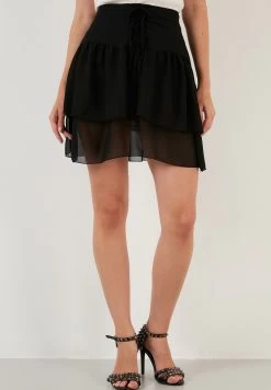 LELA REGULAR FIT - Minirock - Black -Frauen Geschäft 39019c036598405caf44e6be57c91880