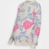 ONLY MATERNITY OLMLESLY FLOWER - Strickpullover - Pumice Red/light Blue