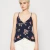 Vero Moda VMEASY SINGLET V NECK - Top - Navy/fiona