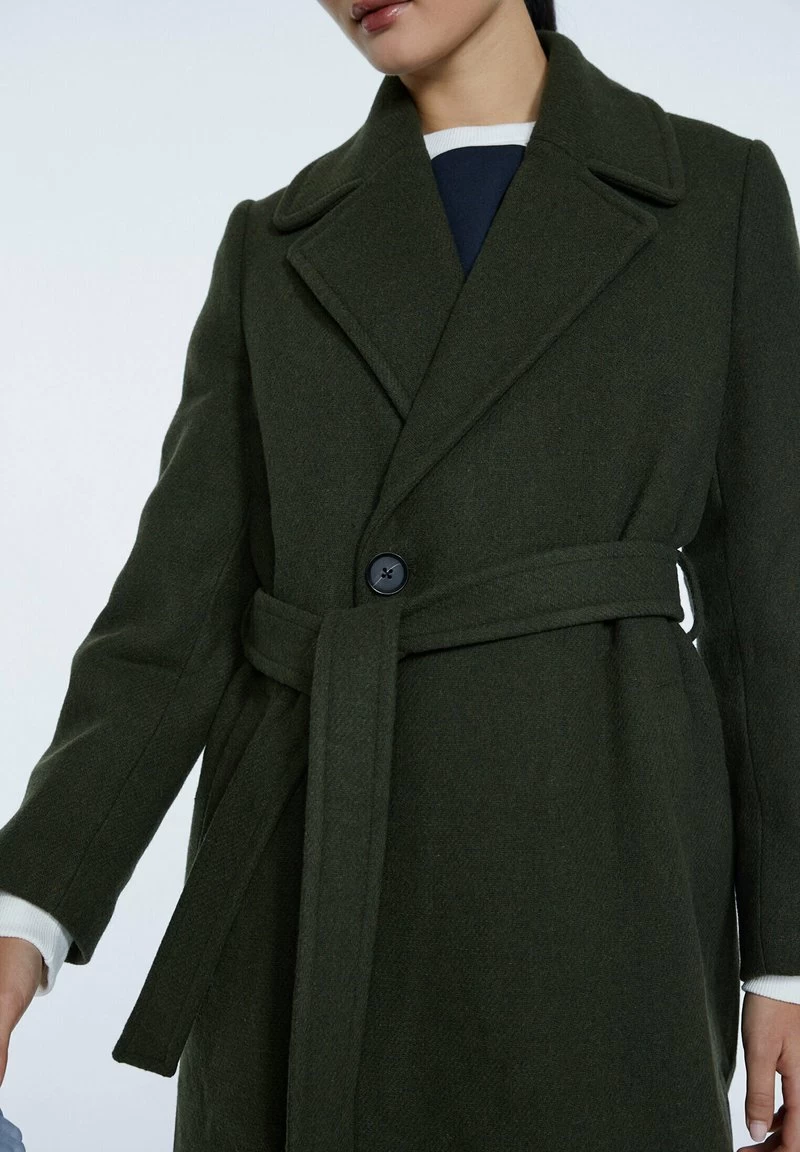 Stradivarius BASIC MIT GÜRTEL - Klassischer Mantel - Khaki 6 Stradivarius BASIC MIT GÜRTEL - Klassischer Mantel - Khaki – Bild 4