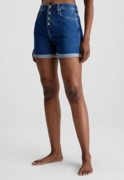 Calvin Klein Jeans MOM SHORT - Jeans Shorts - Dark Blue