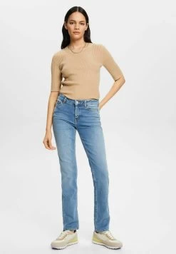 ESPRIT HIGH RISE - Jeans Slim Fit - Blue Light Washed -Frauen Geschäft 3f47fb645d34467dbc36f6affb4df805