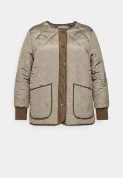ONLY CARMAKOMA CARJUNG QUILTED JACKET - Winterjacke - Pebble -Frauen Geschäft 3faefb1aa4a94348ab18e67f463b1ad3