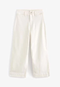 Next CROPPED WIDE LEG STANDARD - Flared Jeans - White -Frauen Geschäft 3fc7c7f903fd40f3b4586df8f3f0800e