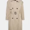 Vero Moda Petite VMRAMONNA LONG - Trenchcoat - Silver Mink