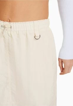 BERSHKA EFFECT - MIDI - A-Linien-Rock - Beige -Frauen Geschäft 4338c89c176941328778c7805fc90eb8