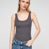 QS By S.Oliver UNICOLOR - Top - Asphalt 2 QS By S.Oliver UNICOLOR - Top - Asphalt -Frauen Geschäft 452d61b45a95442faee888886c91ed4f
