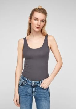 QS By S.Oliver UNICOLOR - Top - Asphalt