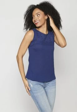 Koroshi Bluse - Royal Blue -Frauen Geschäft 45f6c05aaed04c7681a52fbd5c013193