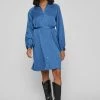 Vila LANGÄRMELIGES - Blusenkleid - Federal Blue