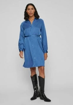 Vila LANGÄRMELIGES - Blusenkleid - Federal Blue