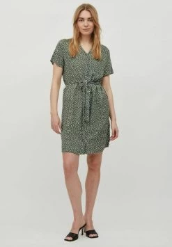 Vila KURZÄRMELIGES - Freizeitkleid - Four Leaf Clover Green