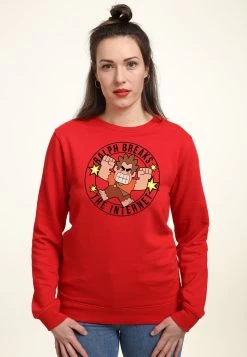Henry Tiger WRECK-IT RALPH 2 WRECK ROUND LINEAR - Sweatshirt - Red -Frauen Geschäft 48664672d8ac4672aec58705090b8c6e