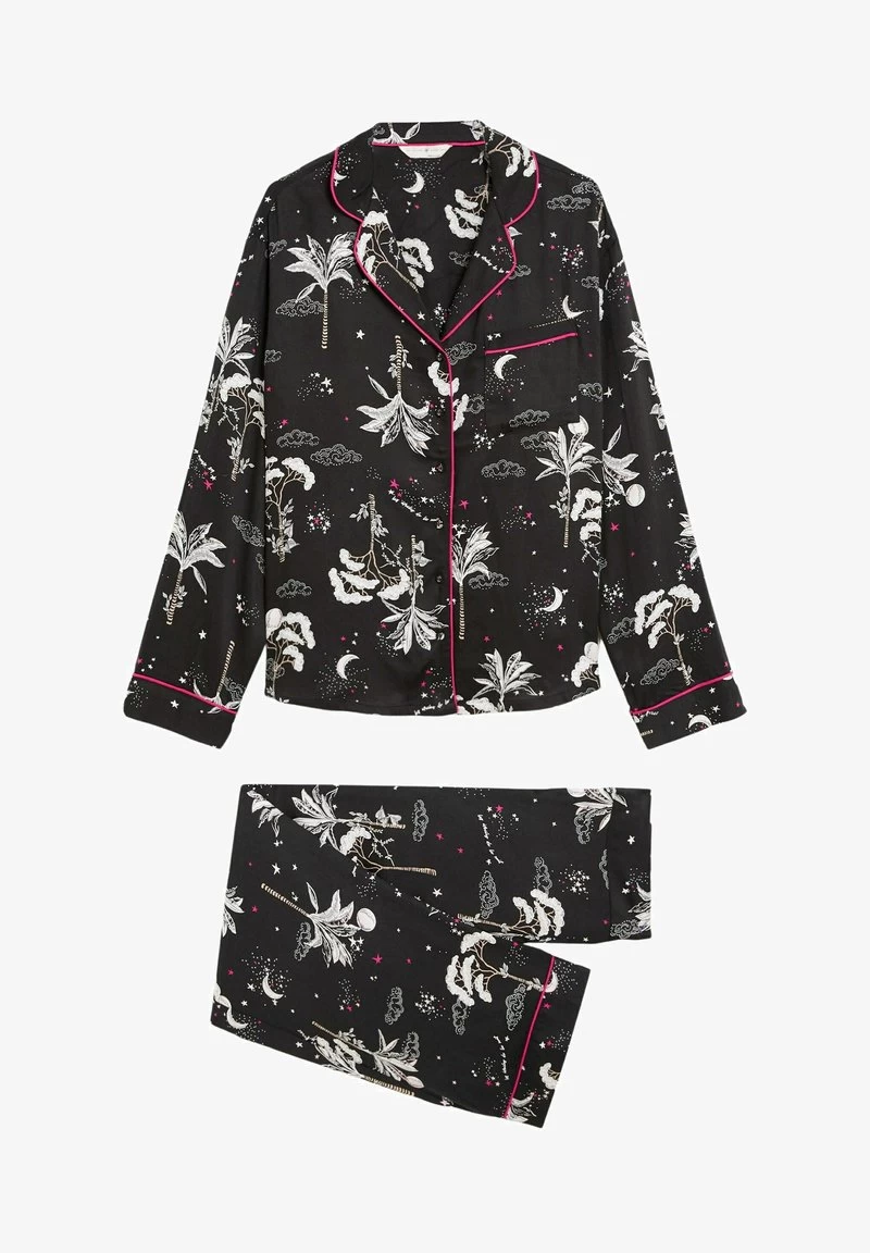 Marks & Spencer VISCOSE SATEEN FLORAL REVER SET - Nachtwäsche Set - Black Mix 7 Marks & Spencer VISCOSE SATEEN FLORAL REVER SET - Nachtwäsche Set - Black Mix – Bild 5