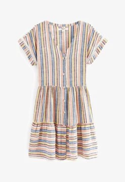 Next BLEND TIERED - Blusenkleid - Multi Stripe -Frauen Geschäft 4a29c0e1ea9a40b79211683331177fb9