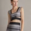 HERVE LEGER LAW ROACH BANDAGE CUTOUT CROP - Top - Ash -Frauen Geschäft 4b9172523a9143f2aa3f331eef5e3f41
