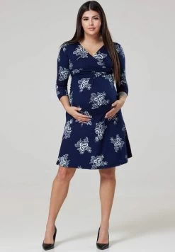 EMPIRE - Freizeitkleid - Dark Blue/off White